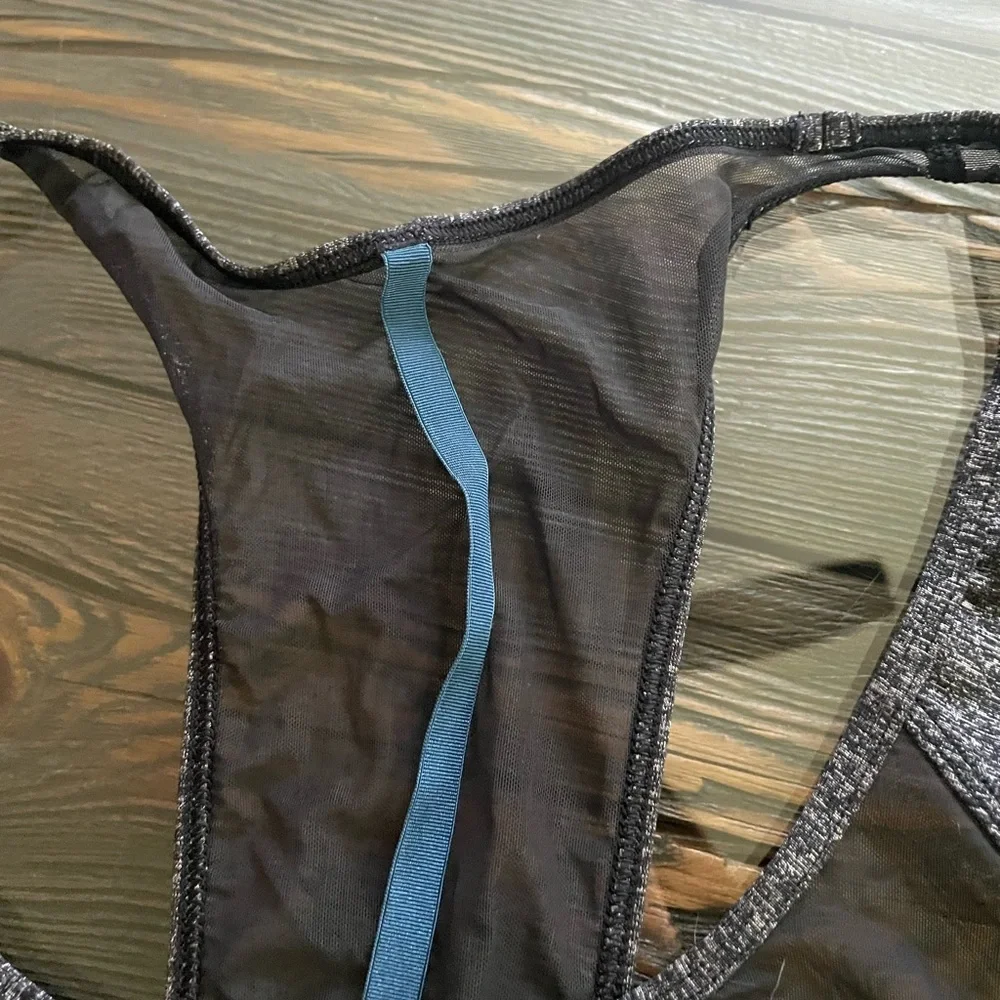 Lululemon Athletica Gray Asymmetrical Cut Out Tank Top